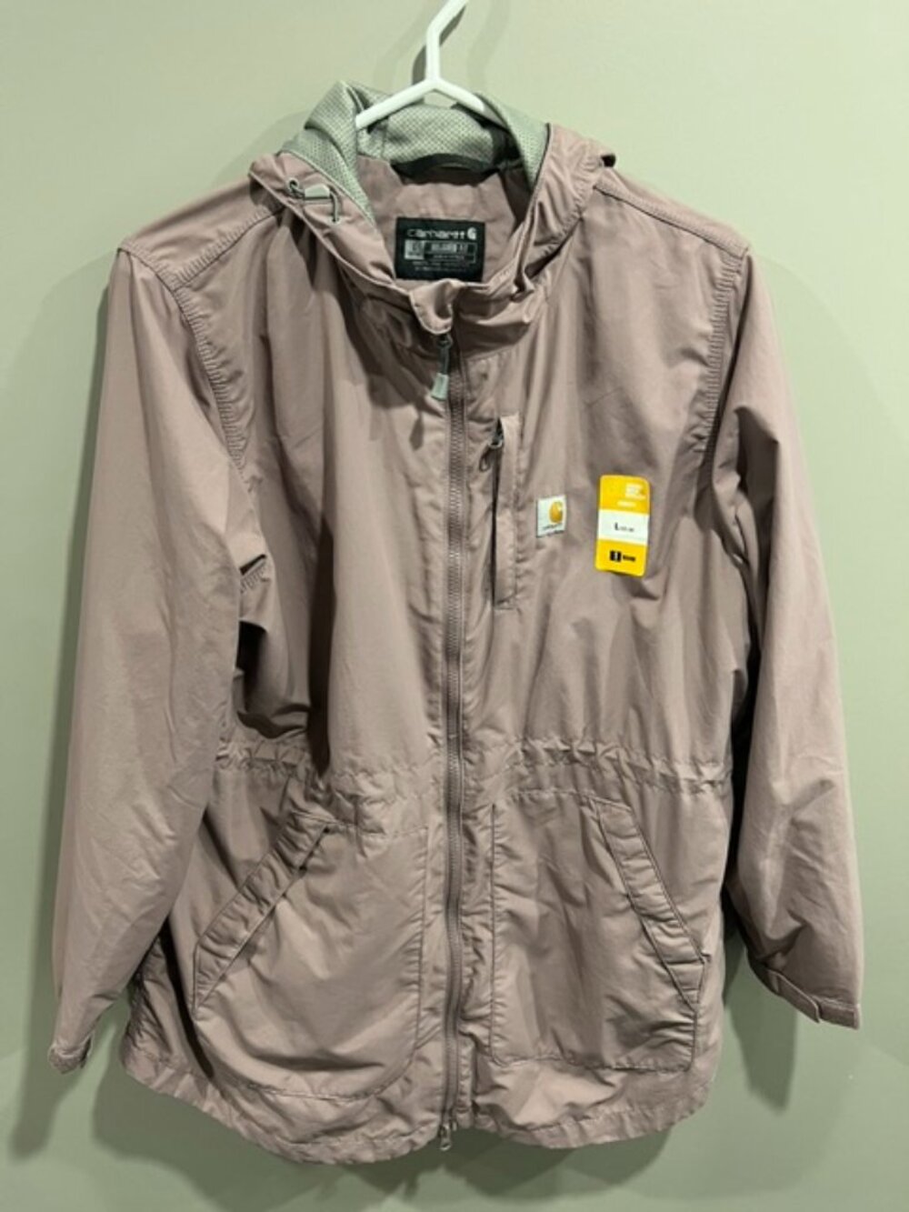 Carhartt Ash Berry Relaxed Fit Full-Zip Hooded Jacket Women L 12-14 OC4221W